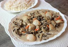 Blanquette De Saint Jacques Aux Champignons Recette Saint Jacques Cuisson Des Aliments Blanquette
