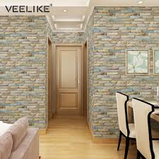 A faux textured white painted brick wallpaper is a great way to add the industrial worn look to your living room, bedroom or kitchen without the high costs of exposing real bricks. Modern Look 3d Brick Wallpaper Roll Vinyl Pvc Waterproof Retro Stone Wallpaper For Bedroom Living Room Wall Decor Wallcoverings Buy At The Price Of 29 99 In Aliexpress Com Imall Com