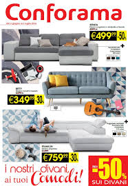 Divano letto a due posti poltrone e sofa marcon copridivani chaise longue. Catalogo Conforama 2 Giugno 1 Luglio 2016