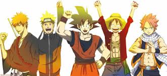 Goku vs naruto vs luffy vs. Ichigo Bleach Naruto Goku Dragonball Z Luffy One Piece Natsu Fairy Tail Crossover Anime Anime Crossover Anime Characters Anime