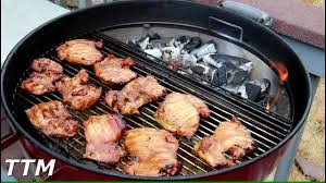Drizzle the chicken thighs with 2 tablespoons olive oil. Teriyaki Chicken Thighs On The Weber Kettle Youtube