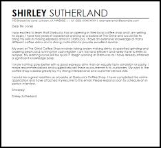 Coffee Shop Job Sample Cover Letter Cover Letter Templates Examples