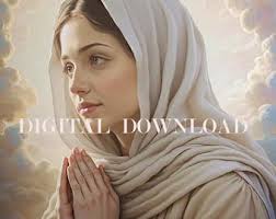 St Bernadette Religious Art DIGITAL DOWNLOAD Saint Custom