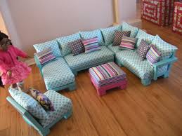 Doll Couch Chairs Living Room Furniture Sectional For American Girl Dolls Or 18 Inc American Girl Furniture American Girl Doll Furniture American Girl Doll Diy