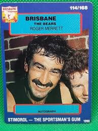 1990 AFL Stimorol Brisbane Bears Roger Merrett 114/168 (very good  condition)