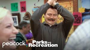Nick Offerman playing Ron Swanson perfectly for 20 minutes straight