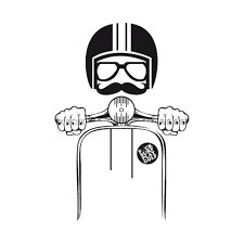  Check Out This Awesome Vespa Hipster Design On Teepublic Seni Tengkorak Seni Jalanan Tengkorak