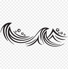 Maybe you would like to learn more about one of these? Wave Silhouette At Getdrawings Waves Png Black And White Png Image With Transparent Background Toppng