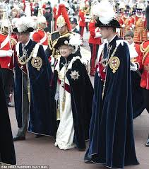 Beaming Queen Flanked By Charles And William At Order Of The Garter Today As Duke Of Edinburgh Recovers At Home Order Of The Garter Royal Queen Queen Elizabeth
