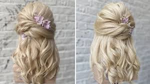 In addition to being a great, understated color for just about any bride, a ponytail is able to provide lots of height on the crown as well as a good deal of volume and thickness throughout the lengths. Half Up Hairstyle For Short Fine Hair Make The Hair Look Thicker Fuller Great Wedding Hair Style Youtube