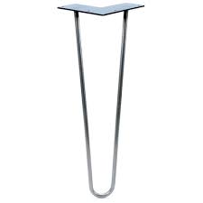 Diy Hairpin Legs Standard 3 8 In Dia 28 In Raw Steel 2 Rod Hairpin Leg Each Leg Sold Separately Hairpin Legs Iron Table Legs Steel