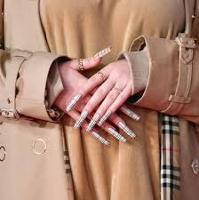 Smaller nail rhinestones on tip of the red v shaped. Everything To Know About Acrylic Nails Difference Between Gel Nails And Acrylics