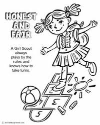 The Law Honest And Fair Coloring Page Girl Scout Daisy Activities Girl Scout Daisy Petals Girl Scout Law
