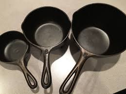 Lodge Nos 1 3 And 5 Sauce Pans Not Shown Is The 2 Cast Iron Cookware Cast Iron Recipes Cast Iron Cooking