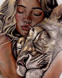 Colored Pencil Artwork of a Flower and a Bee