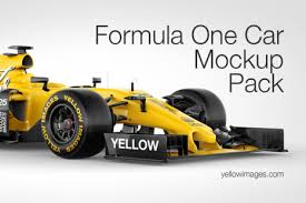 Formula One Car Mockup Pack In Handpicked Sets Of Vehicles On Yellow Images Creative Store