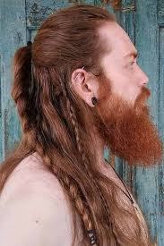 Hair down, long ginger beard it's rather obvious by now that the bulk of viking hairstyles spin about long hair and thick beards. Simple Braids With Long Mane And Beard Manbraid Vikinghairstyles Vikinghair Want To Pull Off One Of Those Ma Viking Hair Hair Styles Long Hair Styles Men