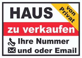 Dennoch kann die vermietung eine lösung sein, wenn sie ihr haus nicht verkaufen wollen. Haus Zu Verkaufen Von Privat Schild Hb Druck Schilder Textildruck Stickerei Onlineshop