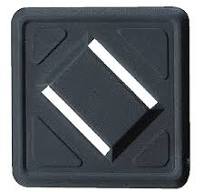 1" Lash Tab Shoulder Pad 712 - Black PVC