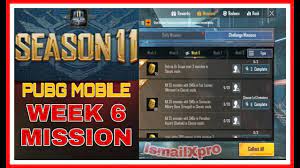 Season 11 Week 6 Royale Pass Massion Explaind Pubg Mobile Week 6 Rp Mass Seasons Character Modeling Mission