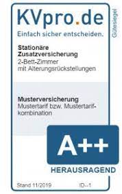 Mann oder frau, 30 jahre. Stationare Zusatzversicherung Kvpro De Tarifrating