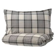 Set copripiumino ikea per letto singolo per bambini. Smalruta Copripiumino E 2 Federe Grigio A Quadri 240x220 50x80 Cm Ikea It