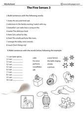 The Five Senses 3 B W Worksheet Five Senses Worksheet Science Lessons Science Booklets