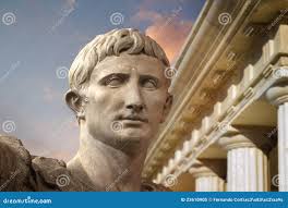 Standbeeld Van Julius Caesar Augustus in Rome Stock Afbeelding