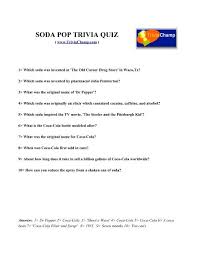 Community contributor can you beat your friends at this quiz? Soda Pop Trivia Quiz Trivia Champ