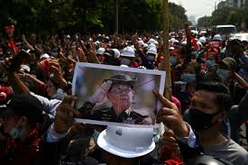 Three police officers broke ranks and joined demonstrators protesting the military coup in myanmar, also known as burma, during protests in an unknown. Thousands Rally Again In Myanmar Against Military Coup