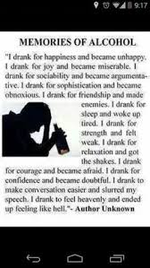 I was settled into nothingness; Stop Drinking