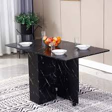 Elegant interesting dining room chairs for dining room best white fabric dining room chairs images liltigertoocom via liltigertoo.com. 3 In 1 Rolling Dining Table Set Black White Marble Folding Wooden Dining Table Movable Office Table Kitchen Storage Frishay