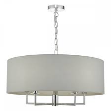 We did not find results for: 5 Light Chrome Pendant With Grey Drum Shade Lighting Company