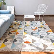 Die teppiche in dieser kategorie sind absolute highlights mit dennen. Gunstige 100 Wolle Kelim Teppich Geometrische Bohmen Indische Teppich Plaid Farbe Blau Gestreiften Mod Geometric Carpet Indian Rugs Modern Contemporary Design