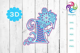 Download 3d Multilayer Floral Chevron Letter F Graphic By Sintegra Creative Fabrica In 2020 Chevron Letter Flower Logo Design Flower Logo PSD Mockup Templates