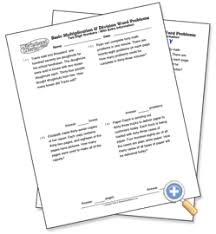 Improve your math knowledge with free questions in addition, subtraction, multiplication, and division word problems and thousands of other math skills. Two Digit Numbers Basic Multiplication Division Word Problems Worksheetworks Com