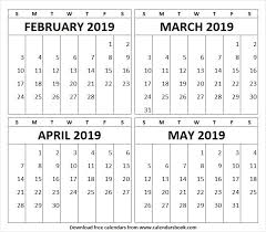 Feb Mar Apr May 2019 Calendar Blank Calendar Template Calendar Template Calendar