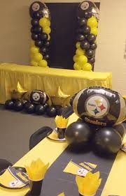 Pittsburgh Steelers Party Decorated By Decor By Yolanda Football Birthday Party 49ers Birthday Party Football Party Decorations
