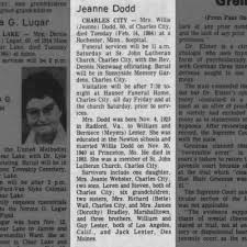 Obituary for Jeanne Dodd