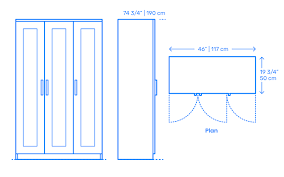 Armoire Wardrobe Dimensions Drawings Dimensions Guide
