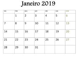 Calendário De Dezembro De 2018 E Janeiro De 2019 Calendario Janeiro 2019 Imprimir Imprimir Janeiro 30