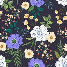 Seamless floral pattern on uniform background. Colorful Seamless Pattern With Botanical Floral Design On Dark Background 1984290 Vector Art At Vecteezy