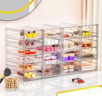 Amazon.com: YFXCVSL Acrylic Makeup Organizer with 19 Drawers, 4 Pack Clear  Storage Drawers, Bathroom Makeup Organizer for Palettes, Cosmetic, and ...