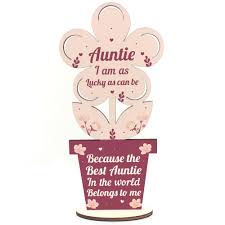 Here's exactly what you can gift your whether she's your niece by blood or just by choice, we've come up with some pretty rad ideas that. Auntie Birthday Gifts From Niece And Nephew Wooden Flower Sister Christmas Gift 5056293517140 Ebay