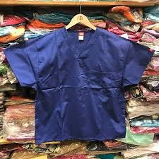Dickies Uniforms Unisex Dr Nurses V Neck Scrub Top Galaxy Blue Size Large Ebay