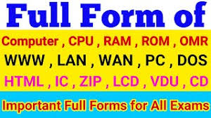 In the year 1943, it was given the full form of the department, whose main objective was to look after the purchase of essential food grains, their storage and their distribution through ration shops and to make policies related to it. Full Form Of Computer Cpu Ram Rom Omr Cd Www Lan Wan Pc Dos Html Ic Zip Lcd Computer Ka Full Form Youtube