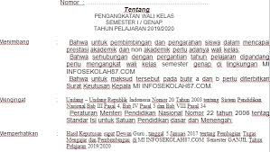 Check spelling or type a new query. Contoh Sk Wali Kelas Mi Mts Dan Ma Terbaru