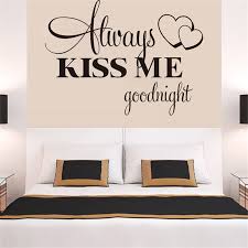 This wall clock is a practical home accessory, but also subtly reminds whoever reads it to stay in the moment. Always Kiss Me Goodnight Wall Sticker Bedroom Quote Wall Sticker Love Lettering Cut Vinyl Removable Wall Decals Q247 Buy At The Price Of 9 49 In Aliexpress Com Imall Com