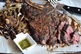 It's essentially 'the bomb' (aka very, very delicious) and that's what inspired the name. Kasbah Ribeye With Grilled Onions Gourmet Mushrooms Mint Butter Ally S Kitchen