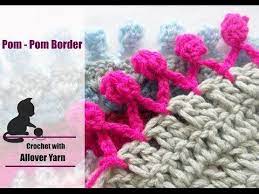 Crochet Pom Pom Edging Tutorial Girlybunches Youtube Crochet Edging Crochet Stitches Video Crochet Borders